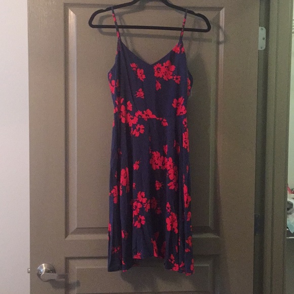 GAP Red and Blue Spaghetti Strap Dress - Picture 1 of 4